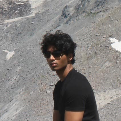 Suhaas outdoors in the mountains